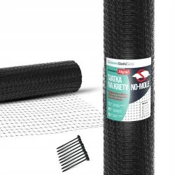 Mollengaas 2 × 200 m – maas 16 × 16 mm + bevestigingspennen