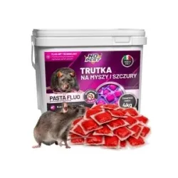 No Pest® Brodifacoum fluorescerende lokaaspasta tegen muizen en ratten – 4 kg