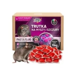 No Pest® Brodifacoum fluorescerende lokaaspasta tegen muizen en ratten – 15 kg