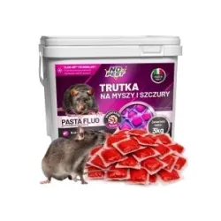 No Pest® Brodifacoum fluorescerende lokaaspasta tegen muizen en ratten – 3 kg