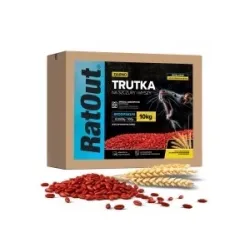 RatOut® Brodifacoum vergiftigd graan tegen muizen en ratten – doos 10 kg