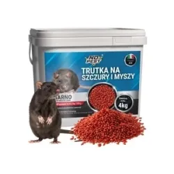 No Pest® Brodifacoum rood lokaasgraan tegen ratten en muizen – 4 kg