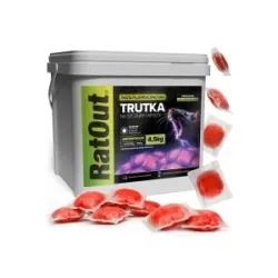 RatOut® Brodifacoum fluorescerende lokaaspasta – emmer 4,5 kg