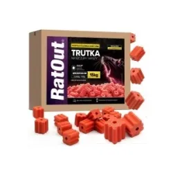 RatOut® Brodifacoum fluorescerende lokaasblokken – doos 15 kg