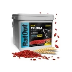RatOut® Brodifacoum vergiftigd graan tegen muizen en ratten – emmer 4,5 kg