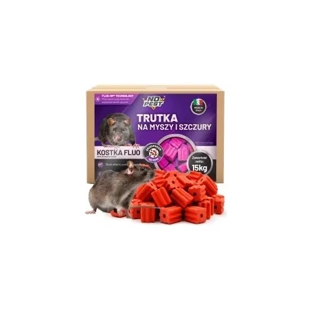 No Pest® Brodifacoum fluorescerende lokaasblokken tegen ratten en muizen – 15 kg