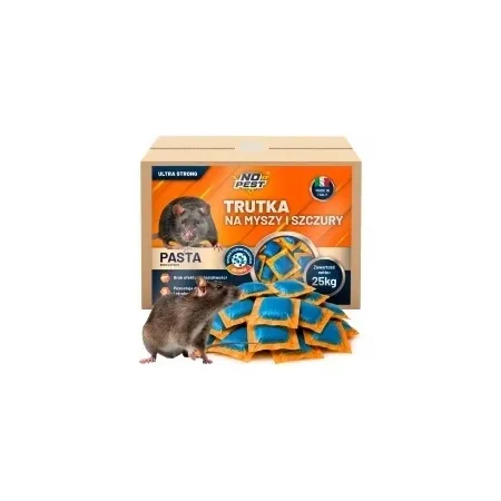 No Pest® Brodifacoum pindapasta tegen ratten en muizen – 25 kg