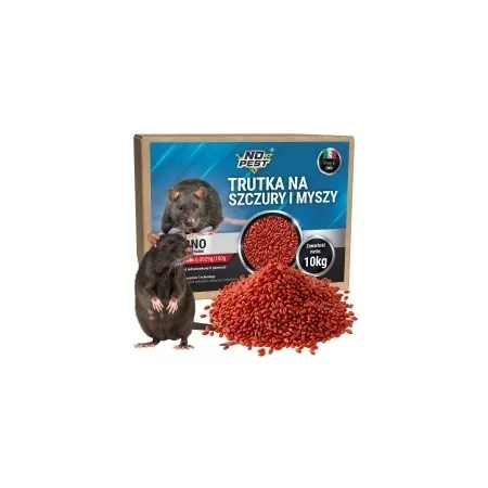 No Pest® Brodifacoum rood lokaasgraan tegen ratten en muizen – 10 kg
