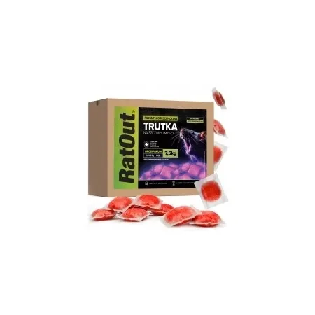 RatOut® Brodifacoum fluorescerende lokaaspasta – doos 7,5 kg
