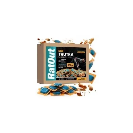 RatOut® Brodifacoum pindapasta – doos 25 kg