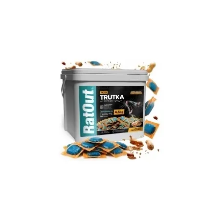 RatOut® Brodifacoum pindapasta – emmer 4,5 kg