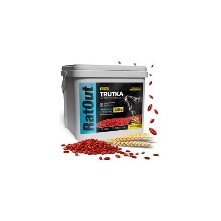 RatOut® Brodifacoum vergiftigd graan tegen muizen en ratten – emmer 7,5 kg