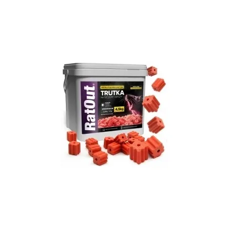RatOut® Brodifacoum MaX Power fluoreszierende Köderblöcke – emmer 4,5 kg